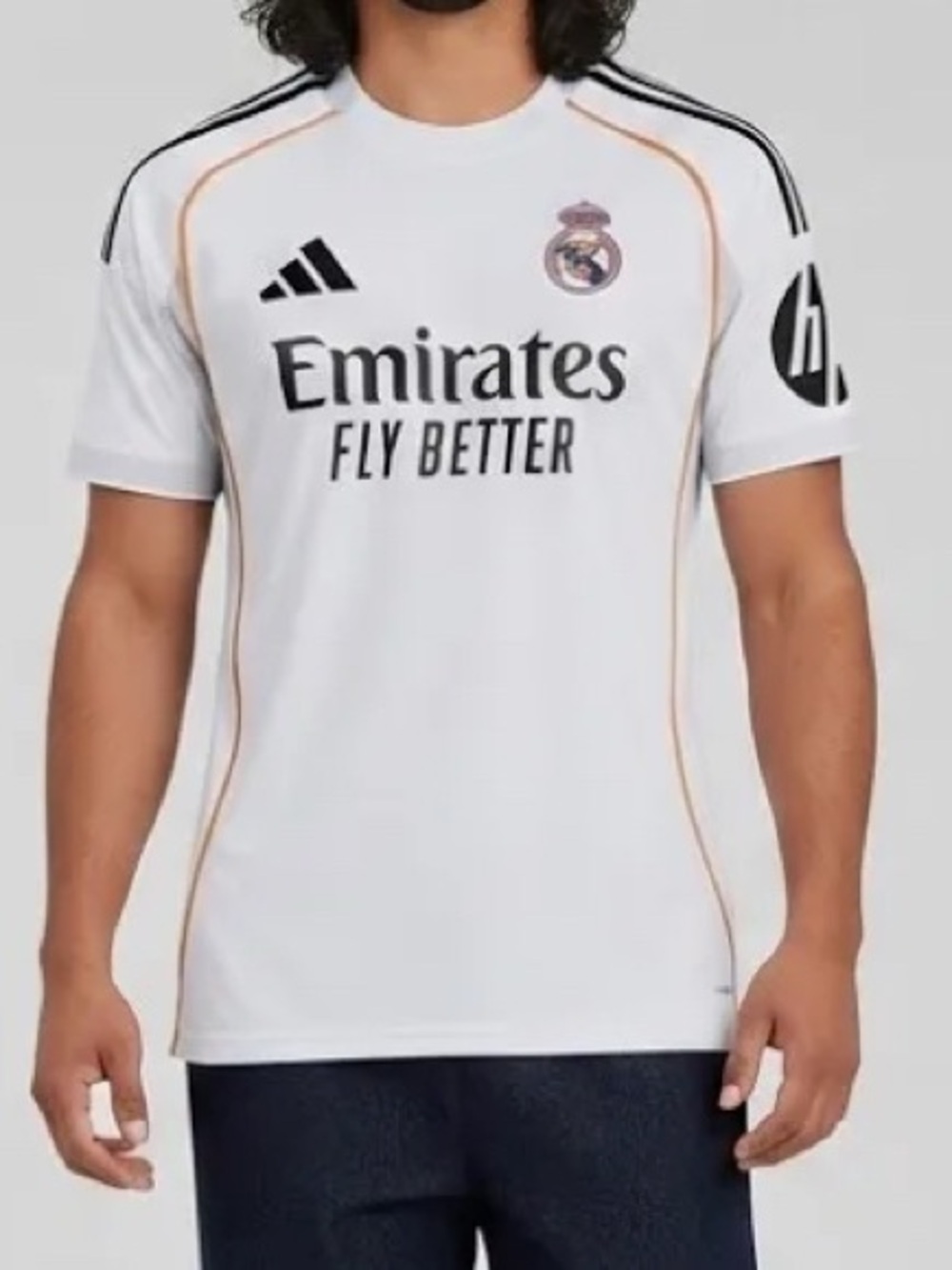 Adida White Real Madrid 'Emirates Fly Better' Men's Jersey XXL FITS LIKE L